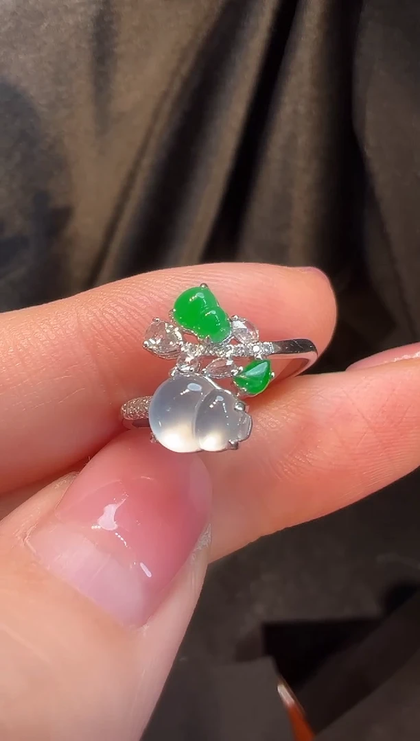 18K金镶嵌戒指翡翠L6