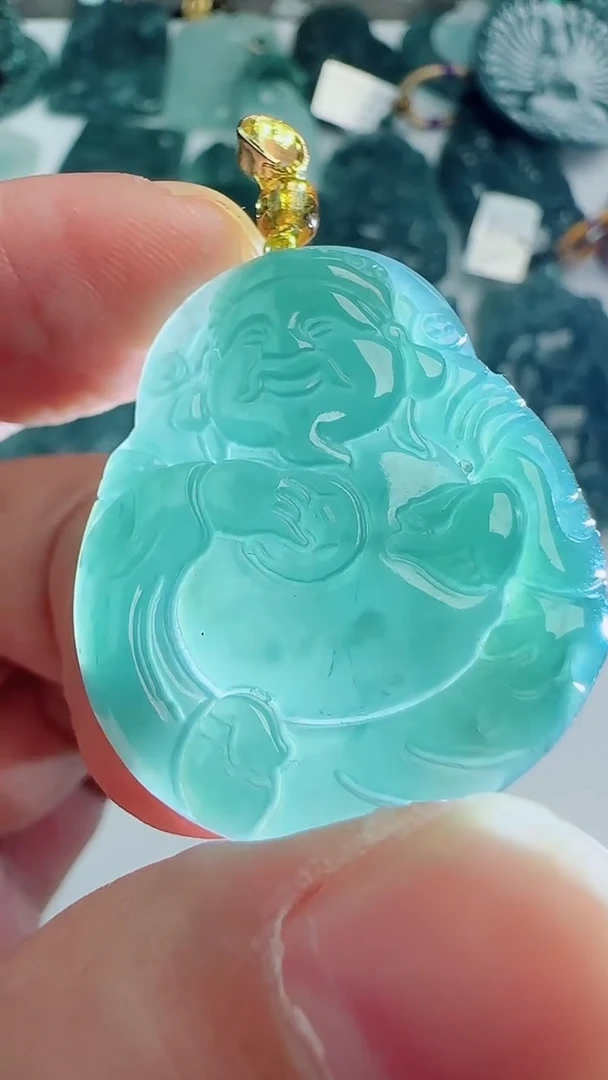 翡翠未镶嵌颈饰多样性随机发其一