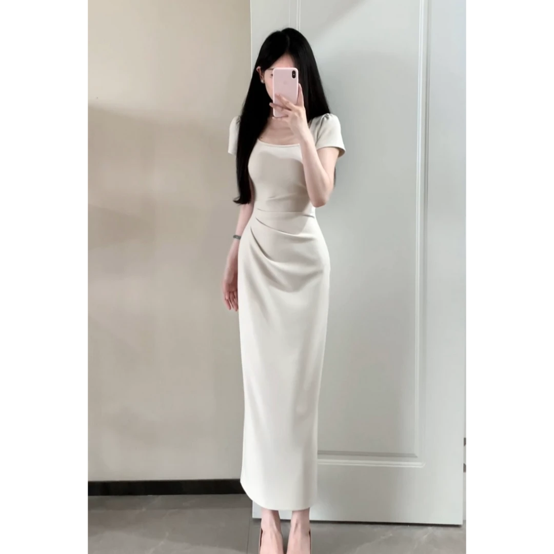 【无名雅调】温柔知性气质收腰显瘦修身连衣裙XY-167