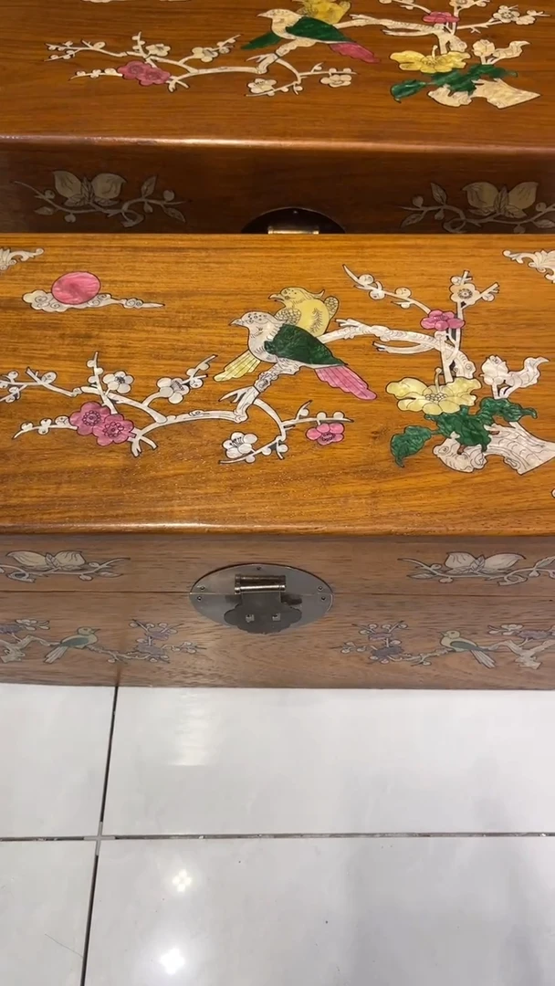 【闪购商品】木喜鹊登梅收纳箱40