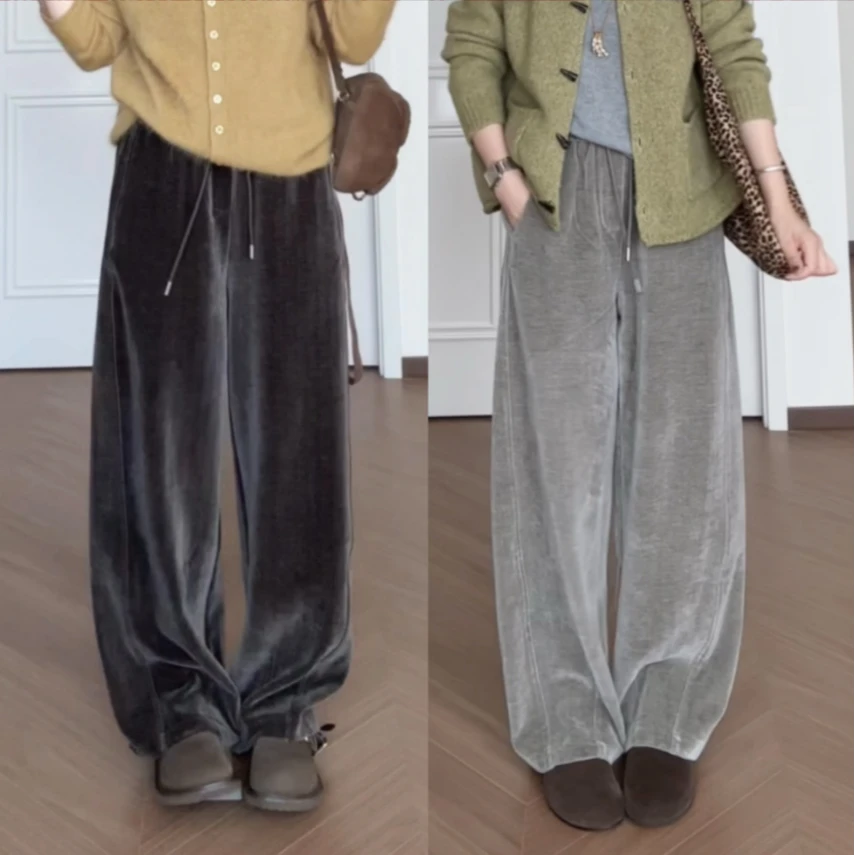 JIUJIU【秋桉之森】时尚百搭简约显瘦秋季直筒裤宽松休闲裤女