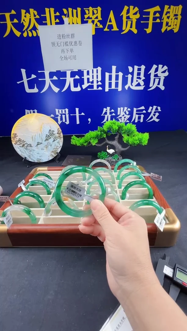 未镶嵌手镯石英质玉（非洲翠）真品上等纯天然非洲翠玉手镯