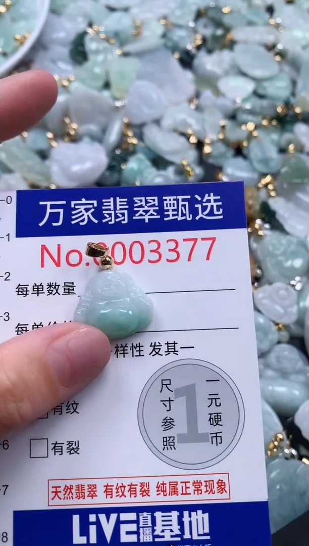 翡翠未镶嵌吊坠(不含链)3377