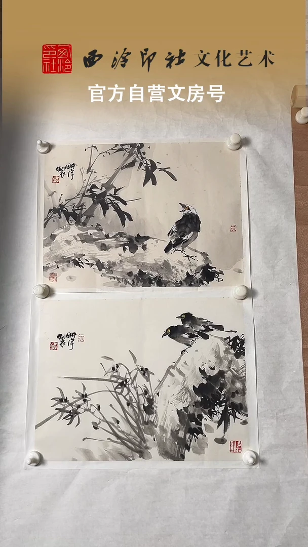 国画T****uWX沈 耕宇 竹子 兰花 X2