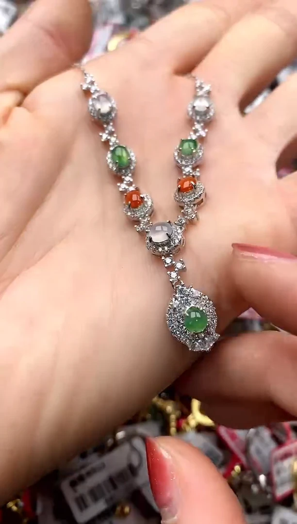 【闪购商品】翡翠戒指银S925镶嵌22222222   8