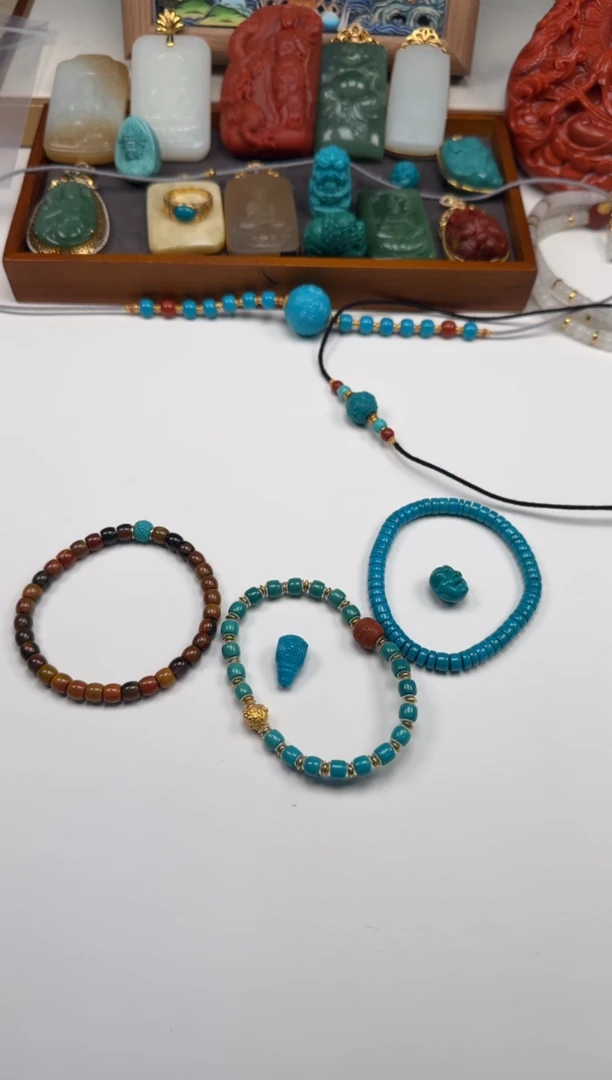 18K金镶嵌绿松石配饰配饰凌***～配饰配饰