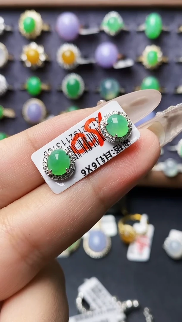 银S925镶嵌戒指翡翠1328