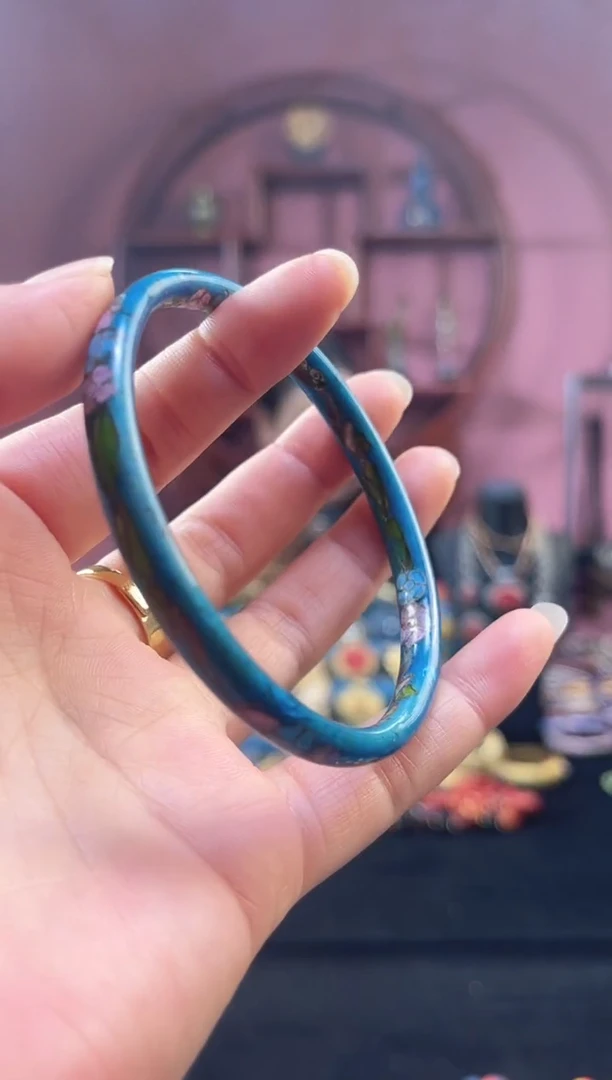 非遗 景泰蓝棍镯 56-60 蓝色