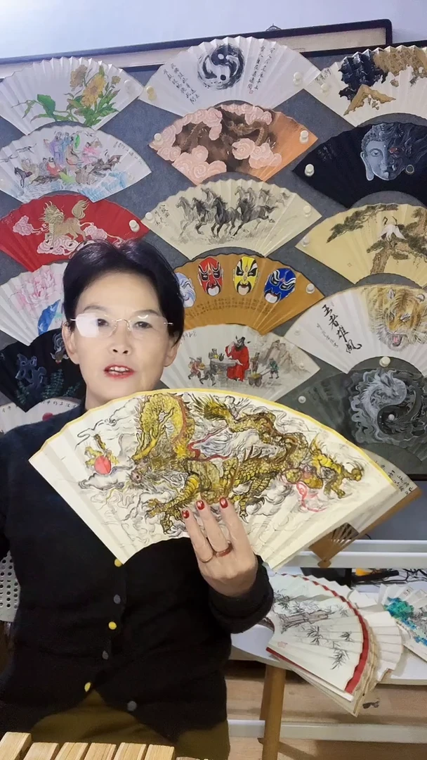 扇子九五寸十八方玉竹折扇