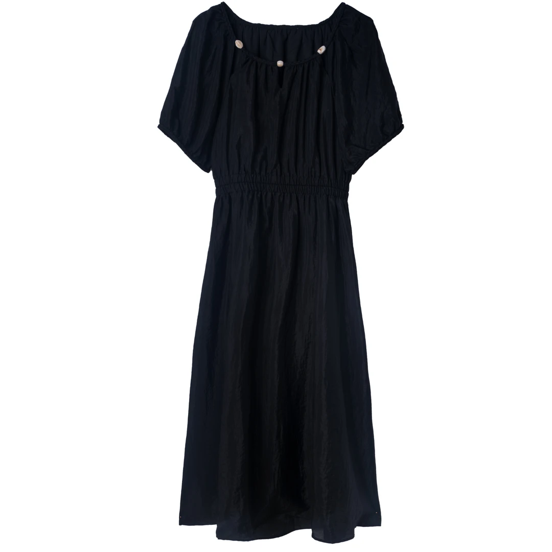 【Nan Li】新款法式设计感气质收腰后露腰显瘦连衣裙MX-0602