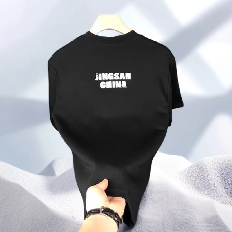 美式潮男装简约短袖t恤男士夏季套头衫男款圆领青年纯棉半袖衣服