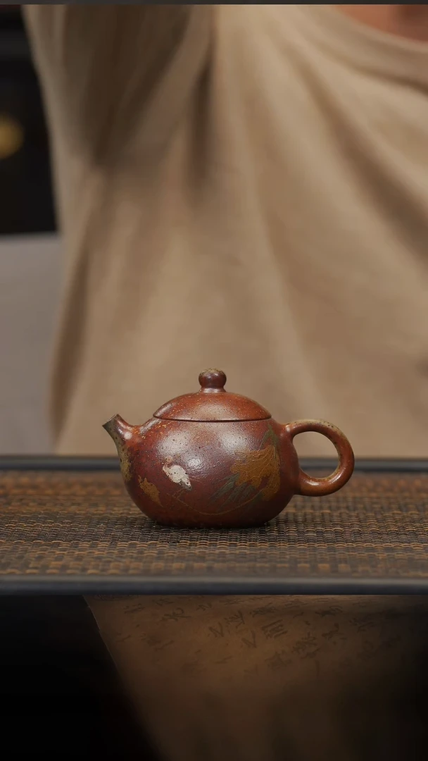 【闪购商品】紫砂茶壶45空山造器MS  泥绘西施