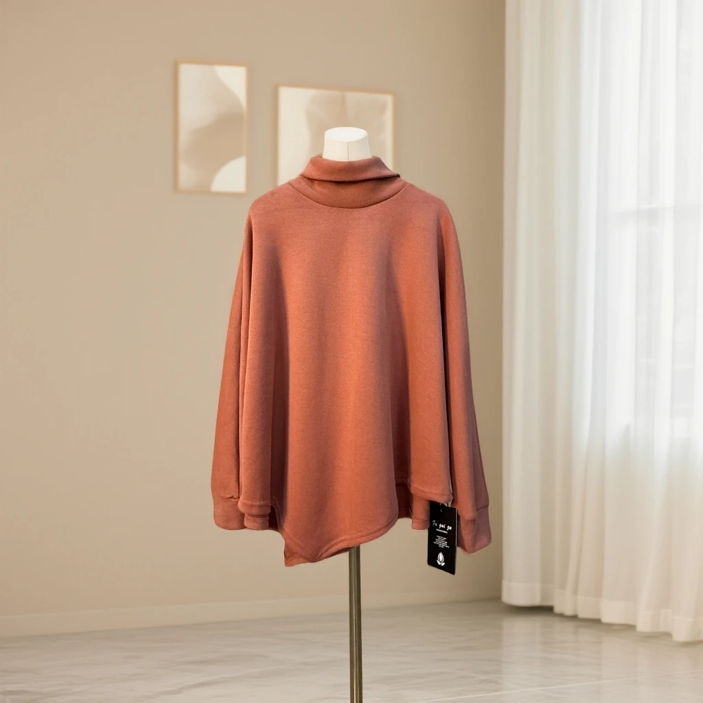 043-女士秋冬时尚百搭宽松女装上衣漂亮