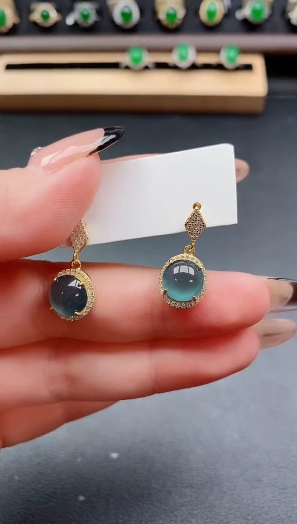 银S925镶嵌戒指翡翠1