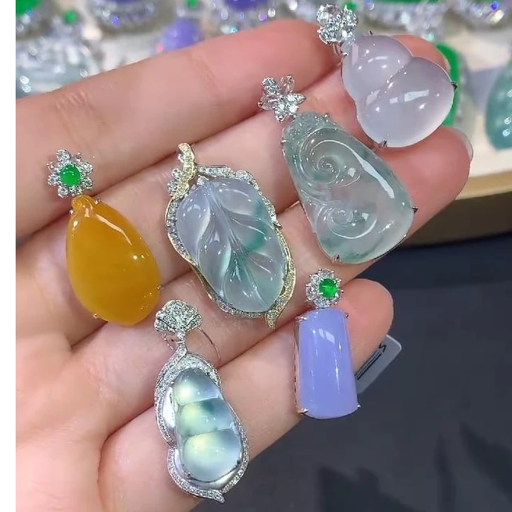 【彩虹盘】翡翠-18K金镶嵌-多样性发一件-ST39|CXQ21