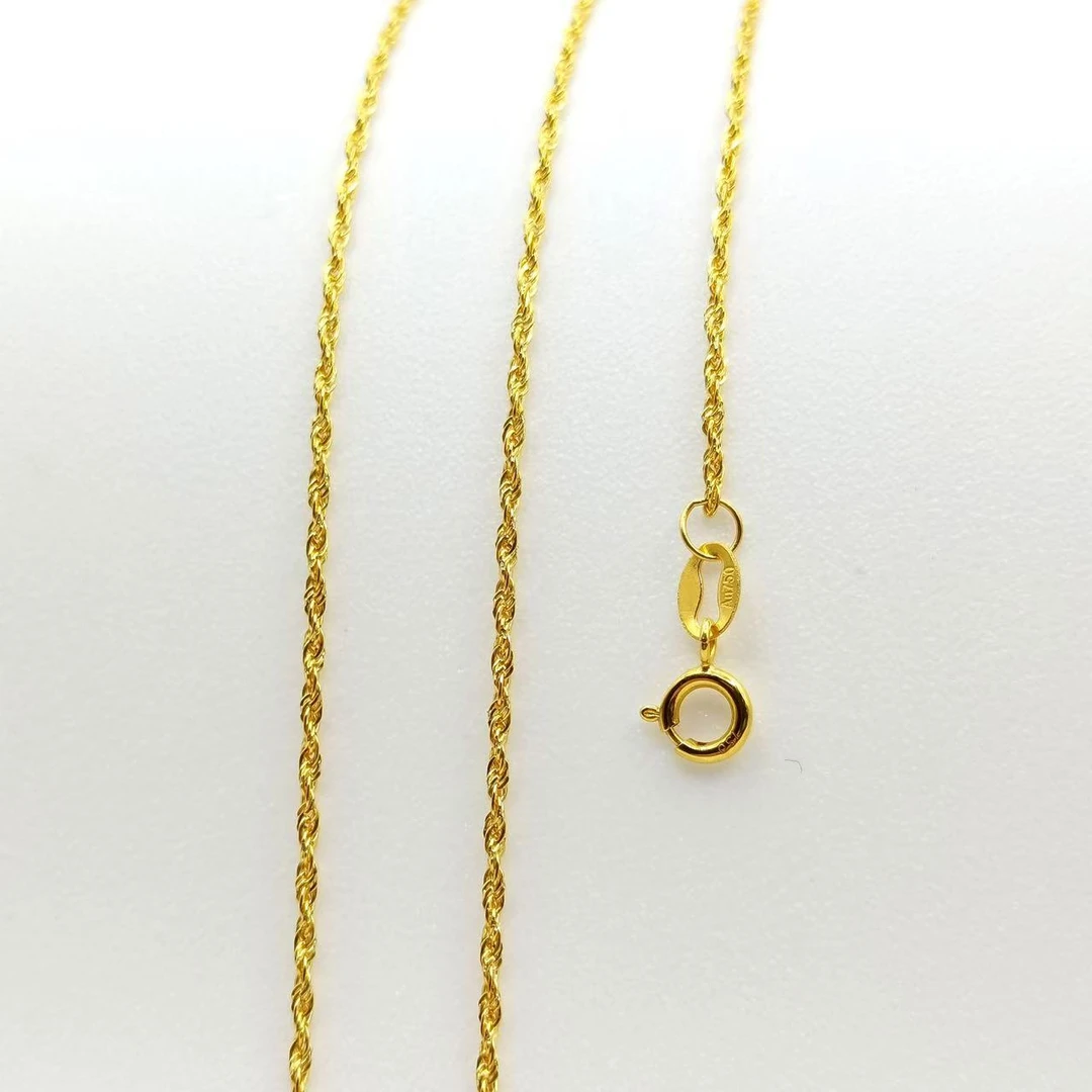 【东北哥精选】18k金麻花链【多样性发其一】约18寸45cm