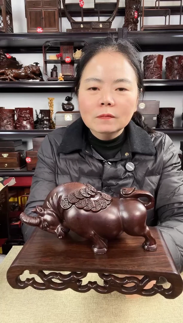木老李红木工艺品1221+牛