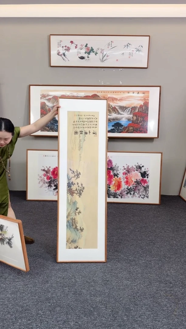 国画仿古山水155*45手绘作品