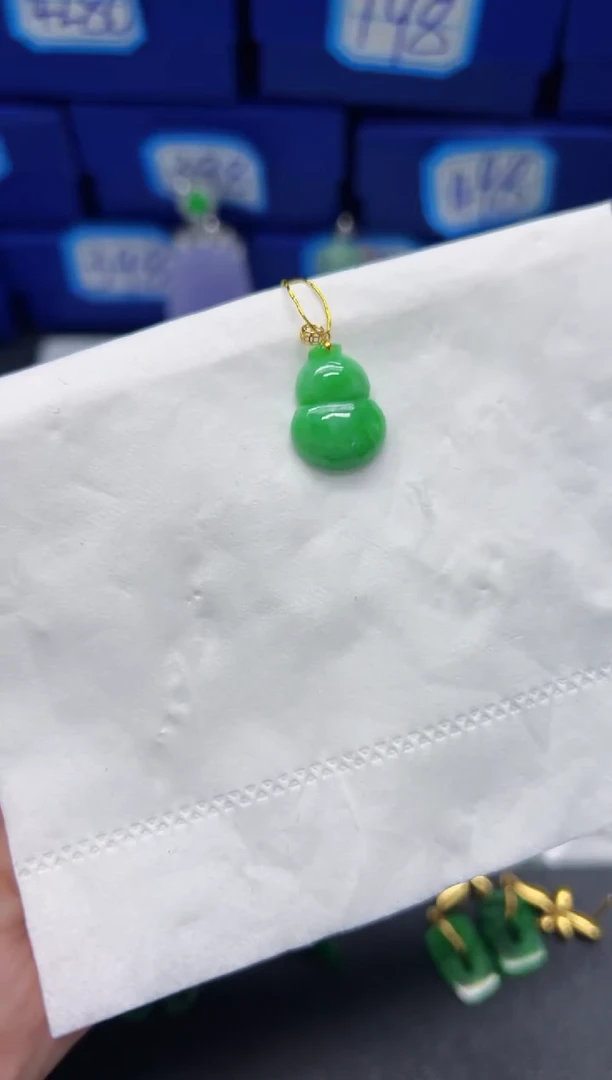 【闪购商品】翡翠颈饰18K金镶嵌Y缅料A货/支持复检/一件