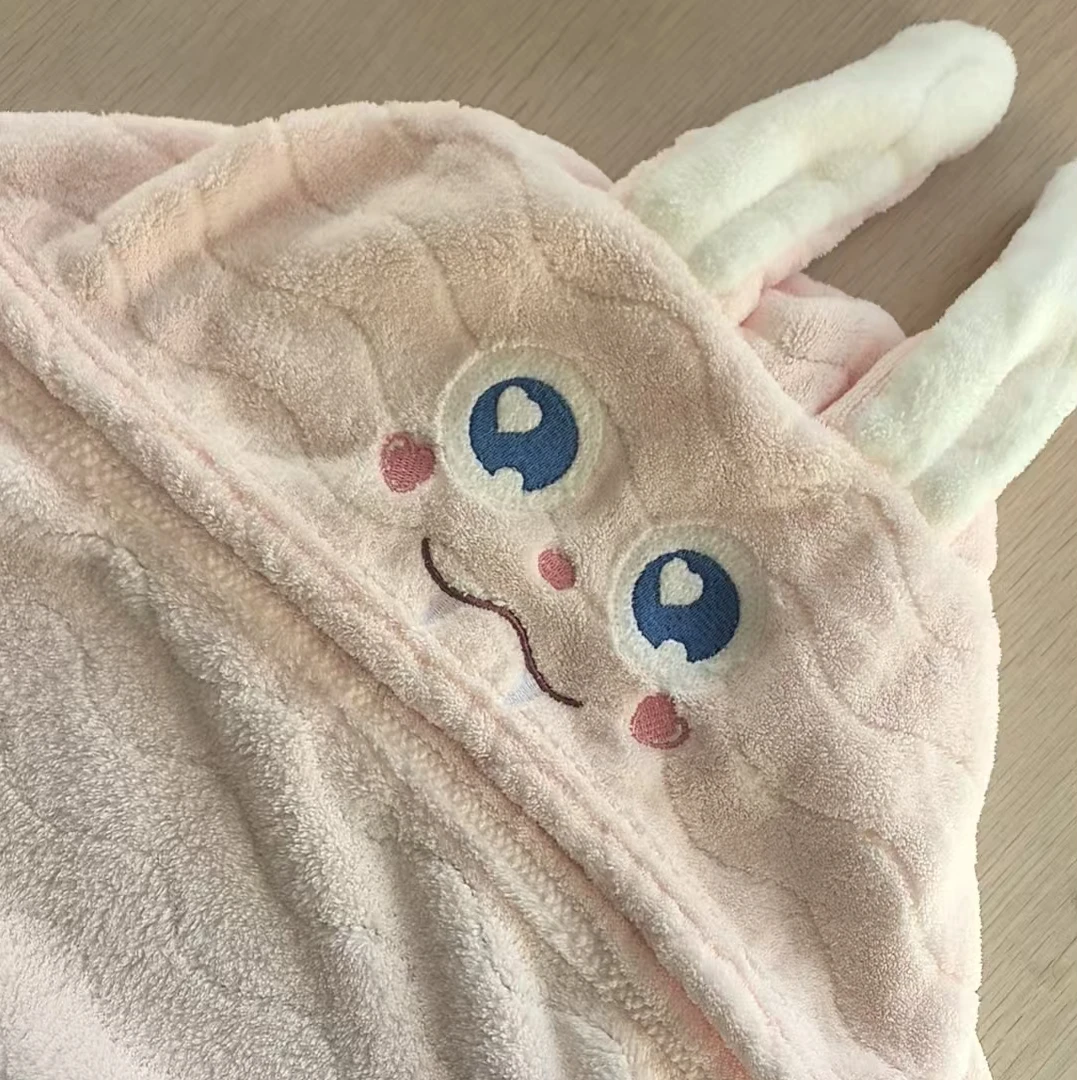 珊瑚绒斗篷浴巾80*120