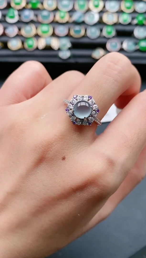 【闪购商品】翡翠戒指银S925镶嵌11111