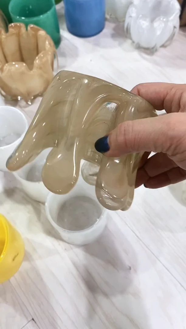 慕忆家手作琉璃花瓶微瑕