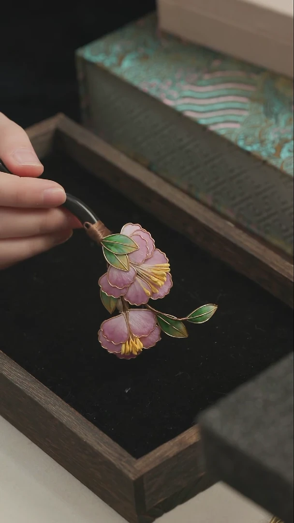 刺绣湘传礼纯手工发簪