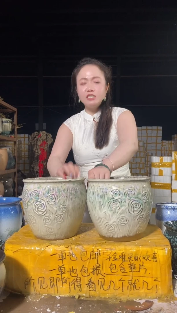 宜兴紫砂粗陶花盆盆