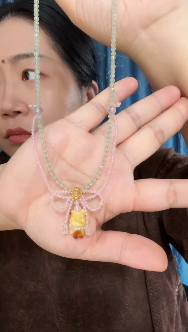 【闪购商品】蜜蜡项链未镶嵌蜜蜡小熊项链