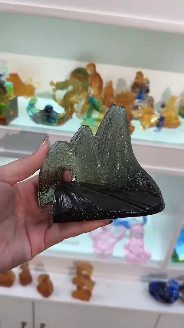 琉璃笔山山山山摆件