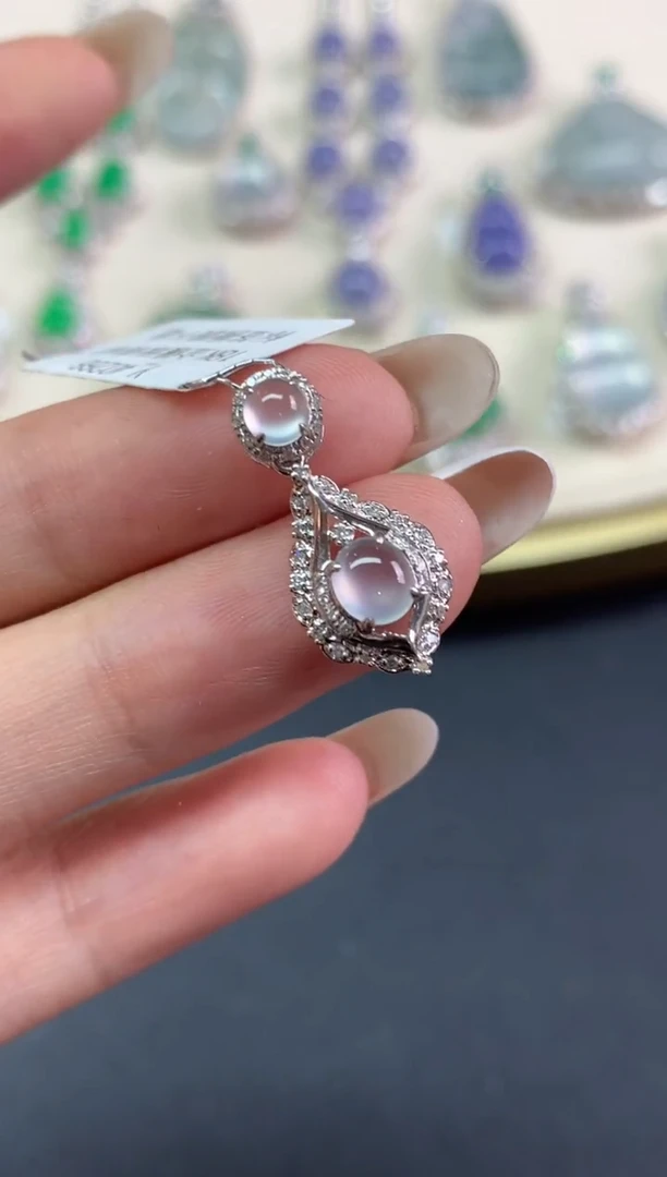 吊坠(不含链)18K金镶嵌翡翠吊坠(不含链)|2980