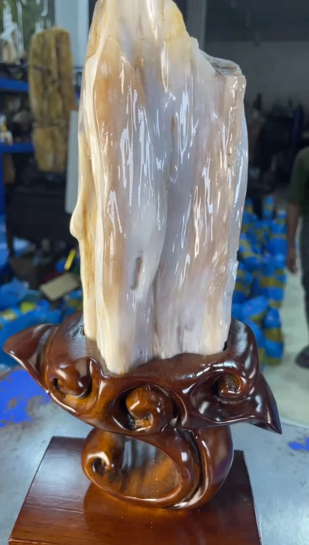 未镶嵌摆件硅化玉25