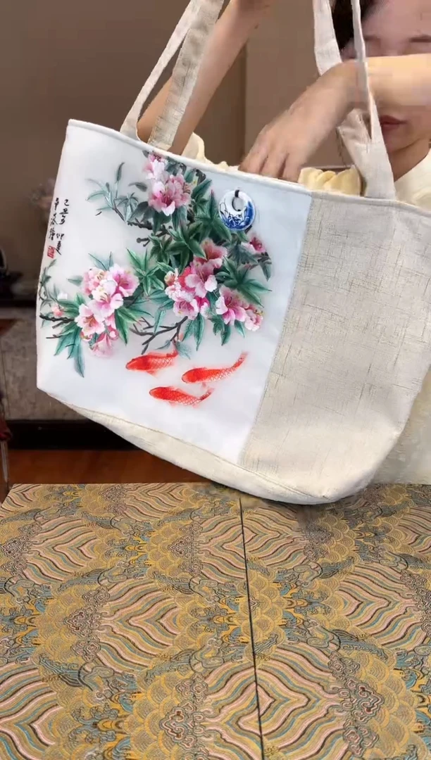 刺绣苏绣大帆布包