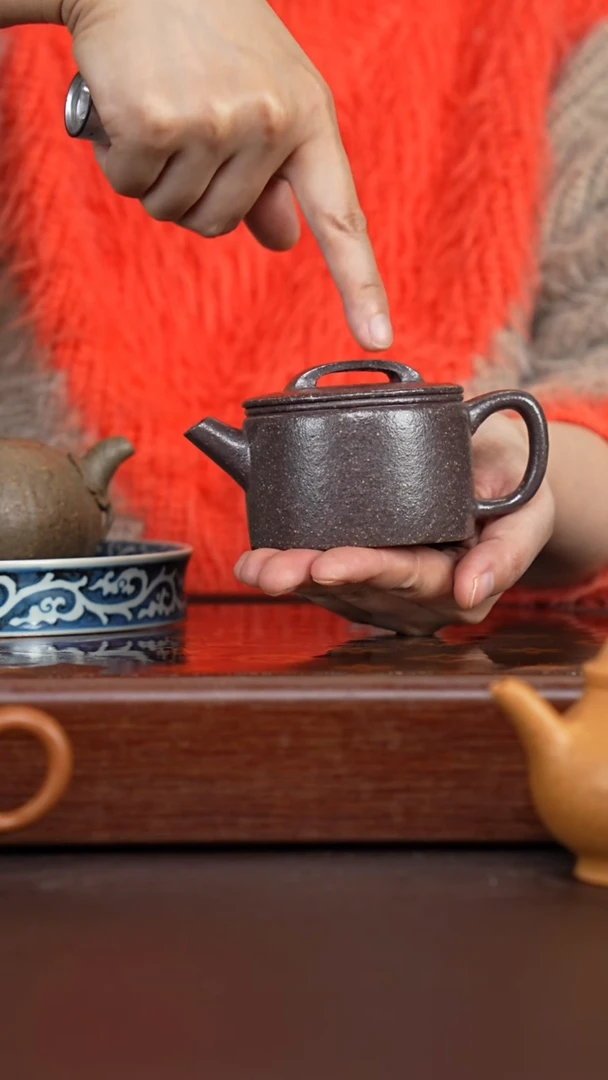 茶壶紫砂16目粗砂天青汉瓦