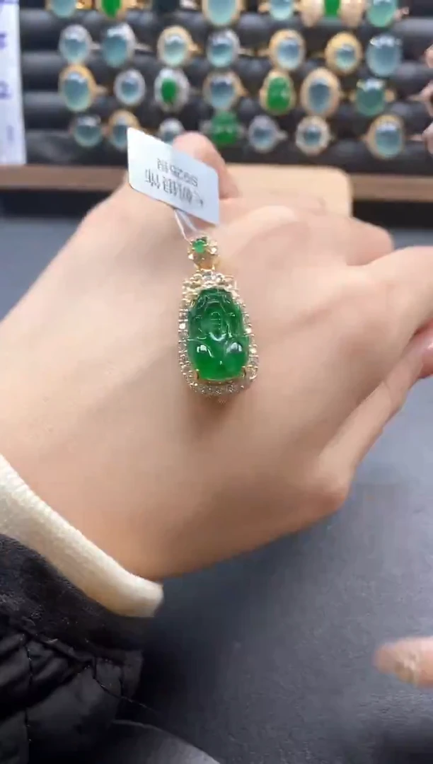 银S925镶嵌戒指翡翠51151