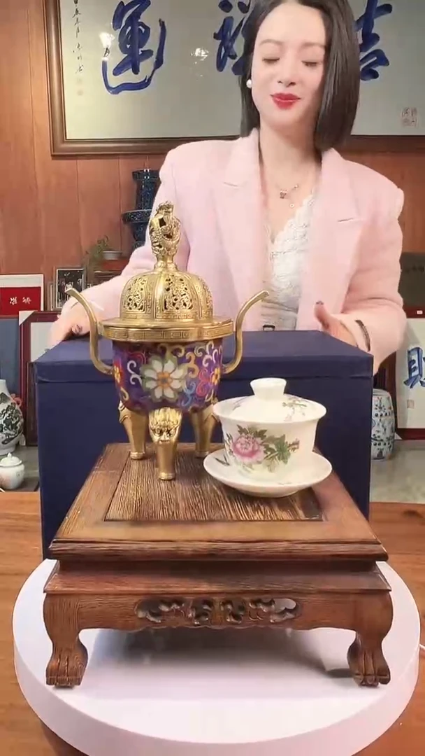 摆件陶景德镇陶瓷青花摆件36