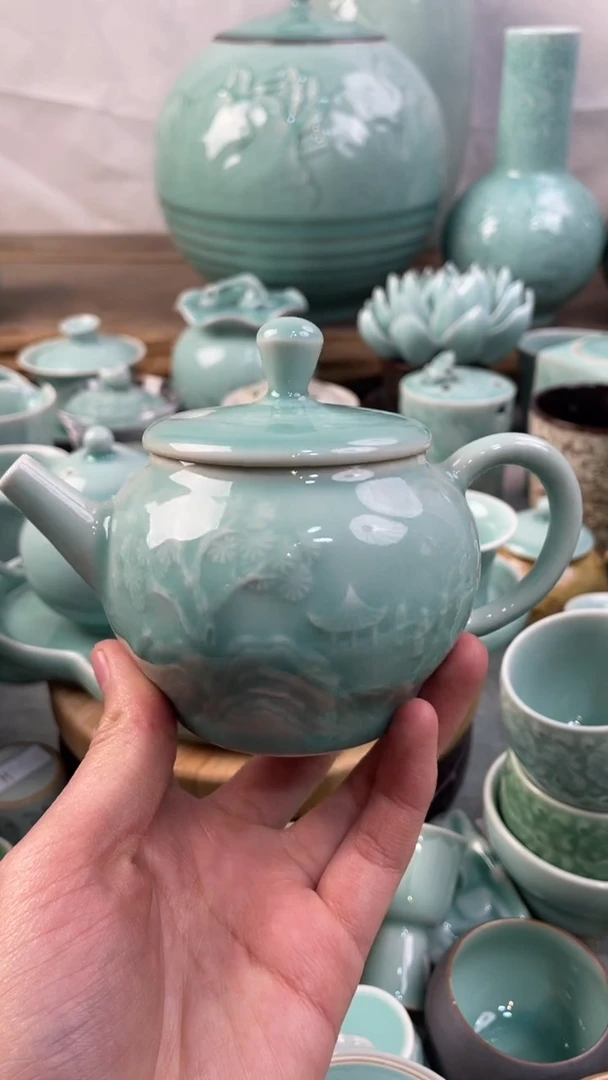 【闪购商品】纯手工 正品 慧仙青瓷 带礼盒手签证书