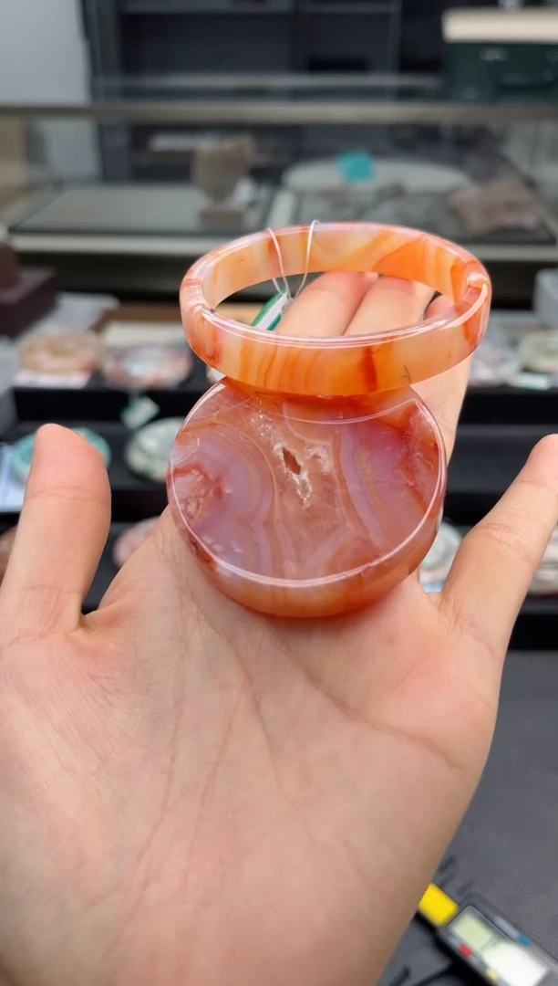 石英质玉手镯未镶嵌54圈口（赠送镯心）6354831