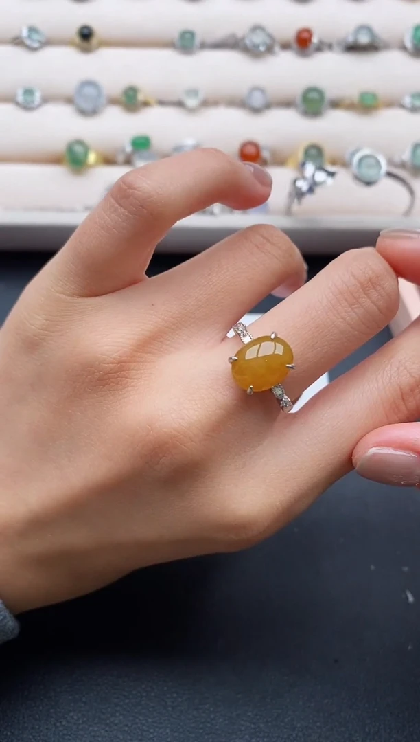 银S925镶嵌戒指翡翠555555+8