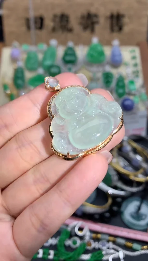 【闪购商品】翡翠颈饰18K金镶嵌507-中国好珍宝