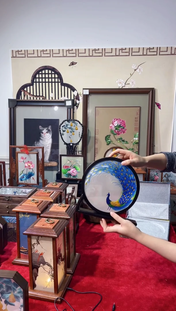 织绣精品苏绣手工刺绣，成品摆件20