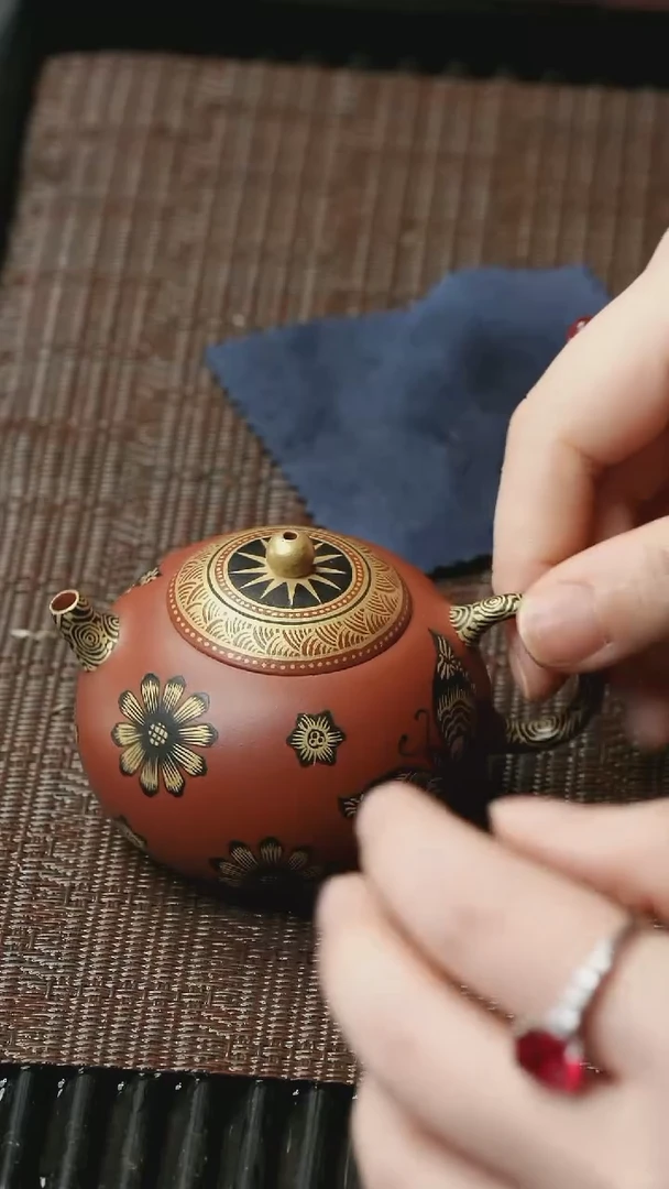 【闪购商品】紫砂茶壶五堂 蝶恋花90cc