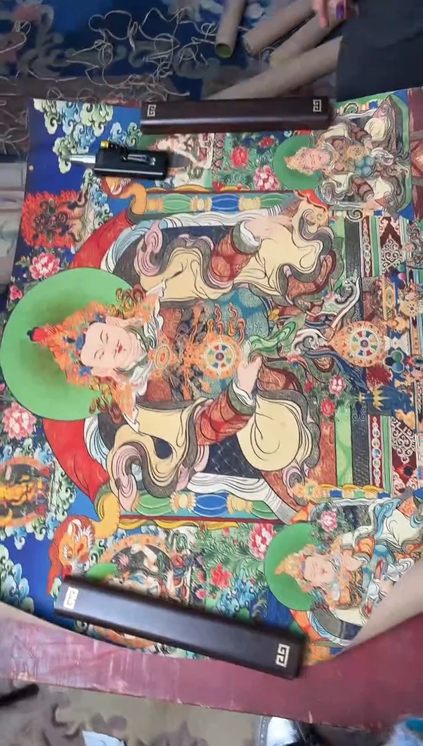 卷轴画龙妹的唐卡