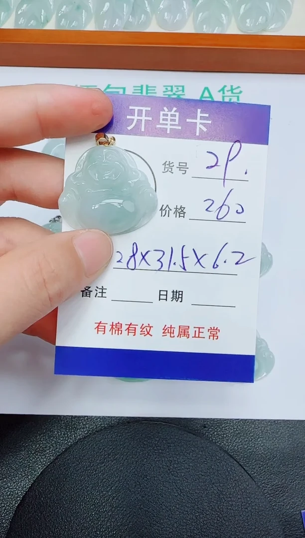 翡翠未镶嵌吊坠(赠链)29