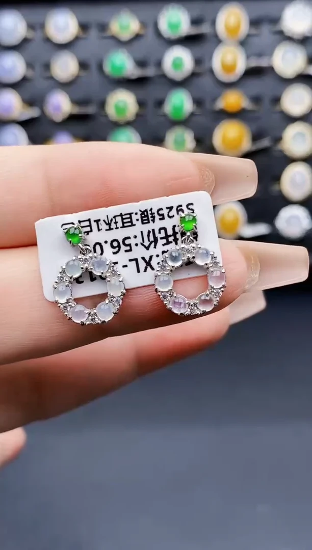 银S925镶嵌戒指翡翠1049