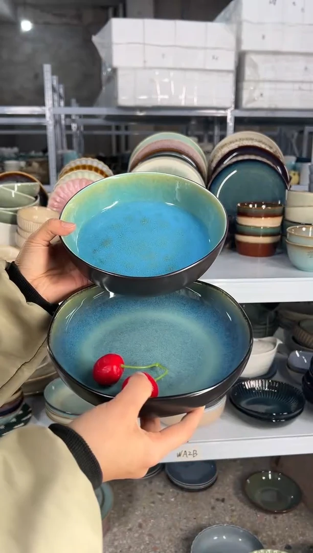 陶瓷外贸尾货瑕疵满20包邮X2 深盘组合