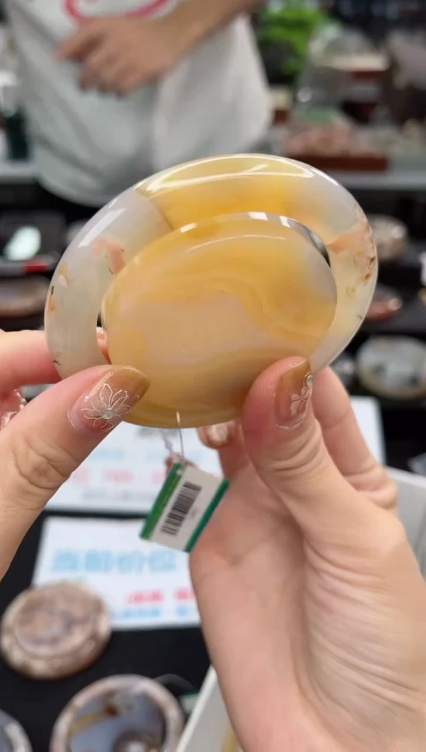 【闪购商品】石英质玉手镯未镶嵌52圈口（赠品镯心）16607