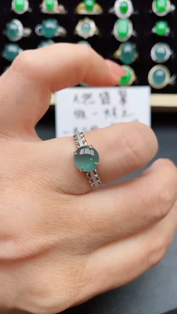 【闪购商品】翡翠戒指银S925镶嵌5080805