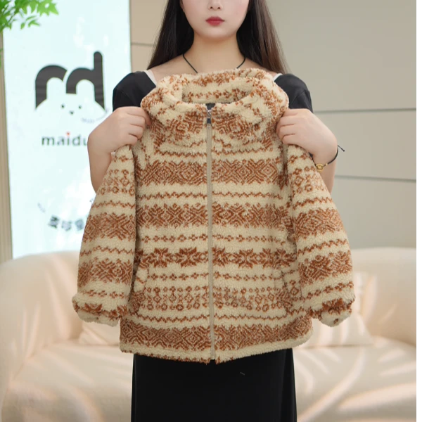 毛毛衣亲子款毛衣加厚新款时尚中大童外套2025冬款高克重