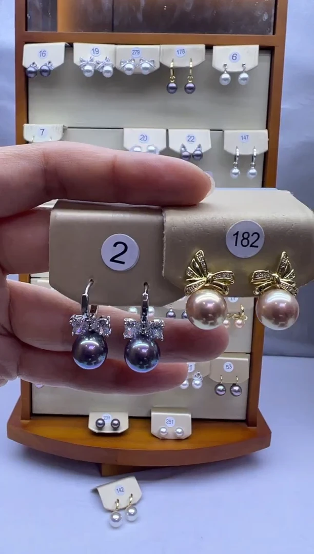 未镶嵌耳饰淡水珍珠2+182